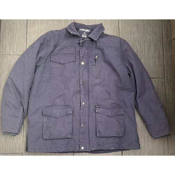 Wrangler Men’s Blue Barn Coat Size XL Canvas Work